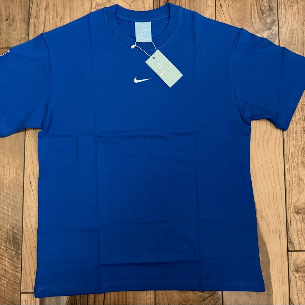 Nike Royal Blue Short-Sleeve Crew Tee with White Swoosh